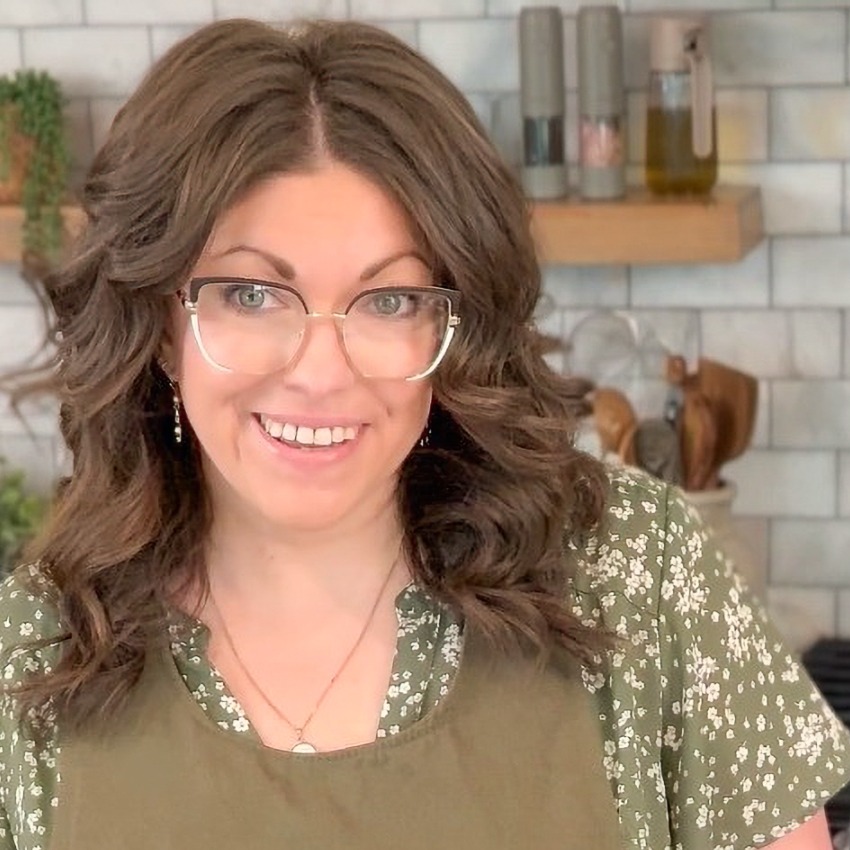 Blakley in her kitchen